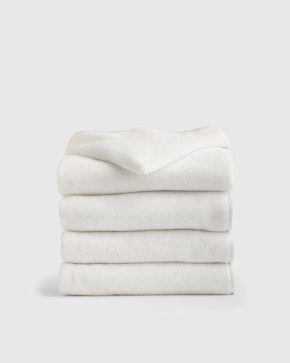 Organic Turkish Cotton Kids Hooded Towel Set 4-Pack - One Size / Light Blue
