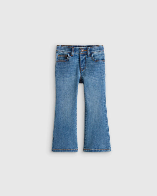 Girls Stretch Flare Jeans - 2T / Medium Wash
