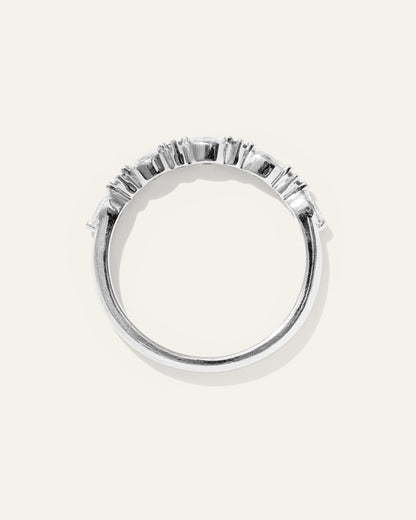 Diamond Alternating Marquise & Round Band - 4 / Yellow Gold