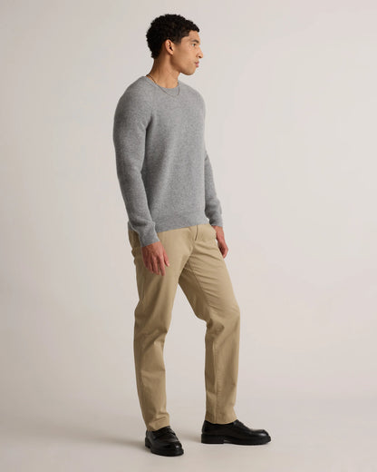 Mongolian Cashmere Waffle Sweatshirt - S / Faded Denim