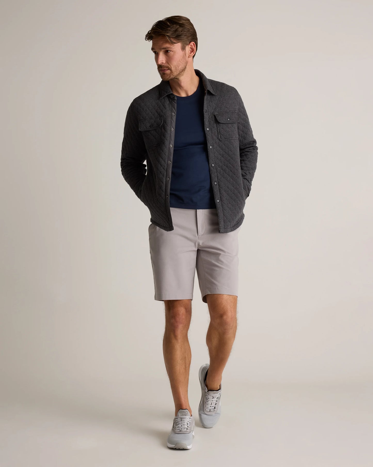 Organic Cotton Coolmax® Chino Shorts - 9" - 30 / Gravel