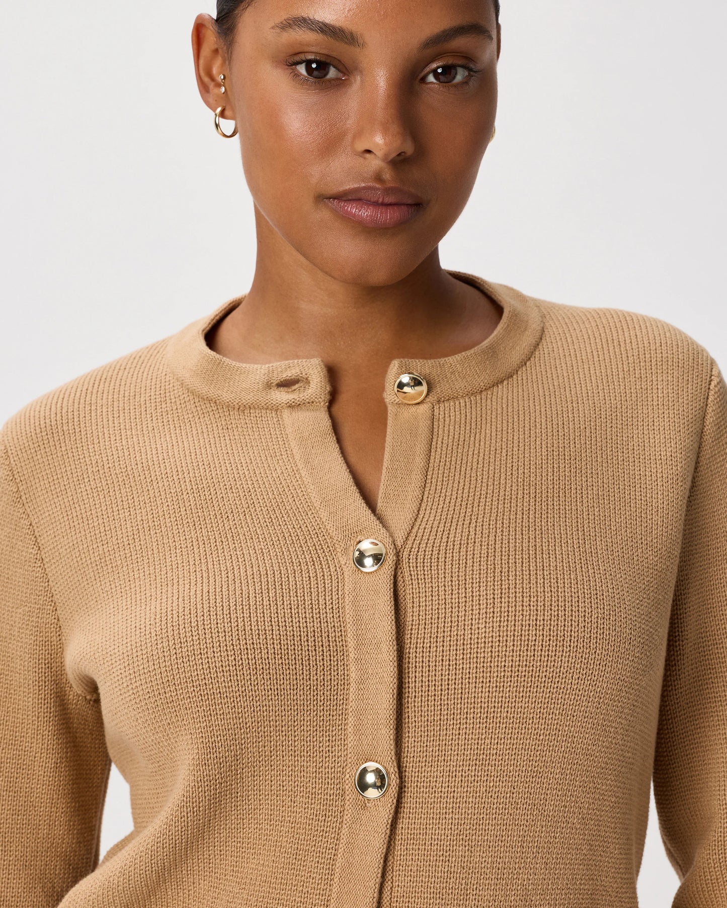 100% Organic Cotton Sweater Jacket - XS / Black/Ivory Colorblock