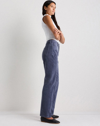 Organic Stretch Corduroy Straight Leg Pants - 0 / Espresso