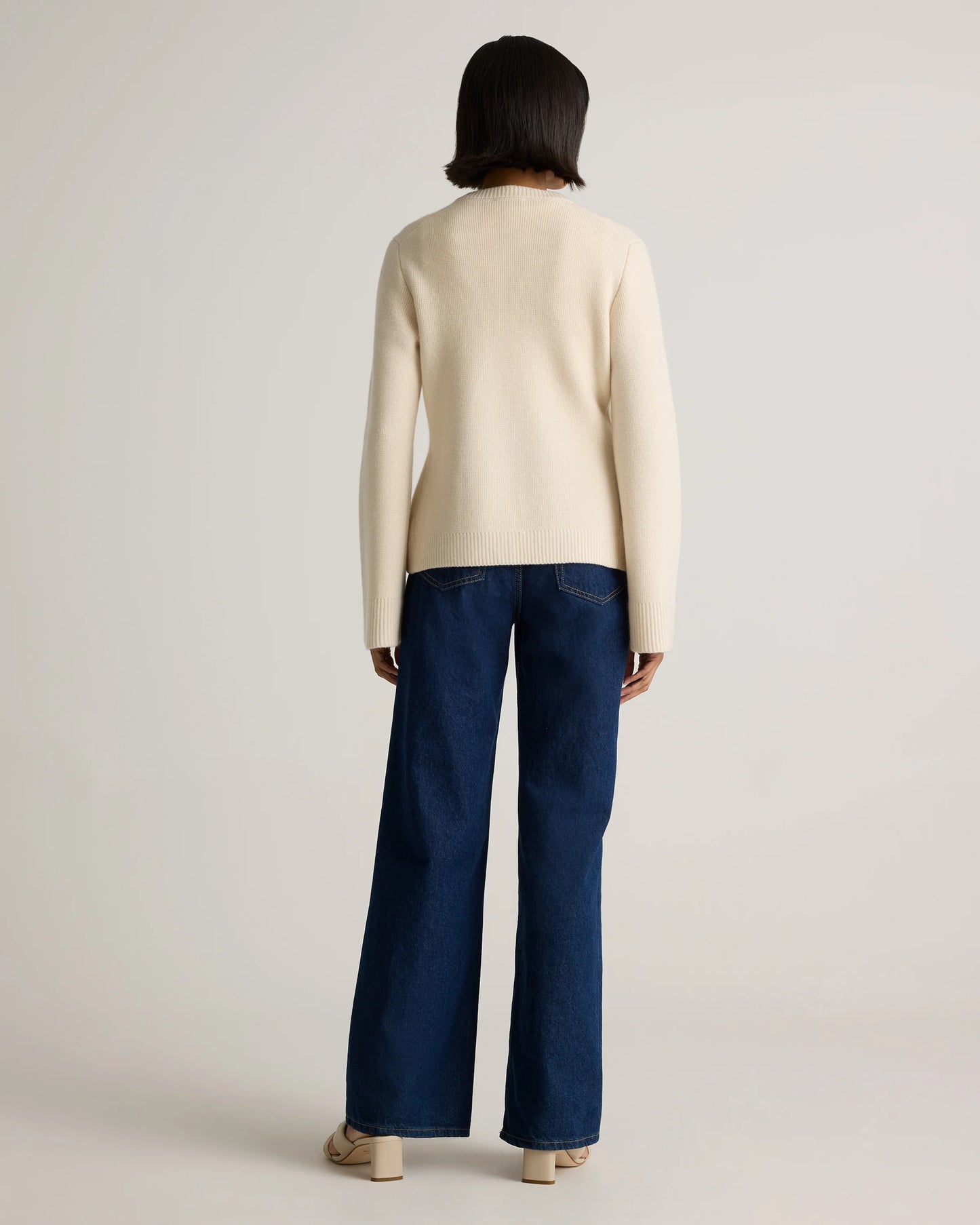 Mongolian Cashmere Structured Cardigan - XS / Oatmeal