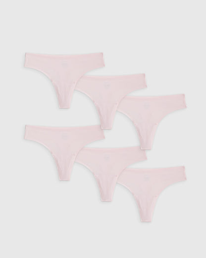 Invisible Bonded Thong (6-Pack) - XS / Plum