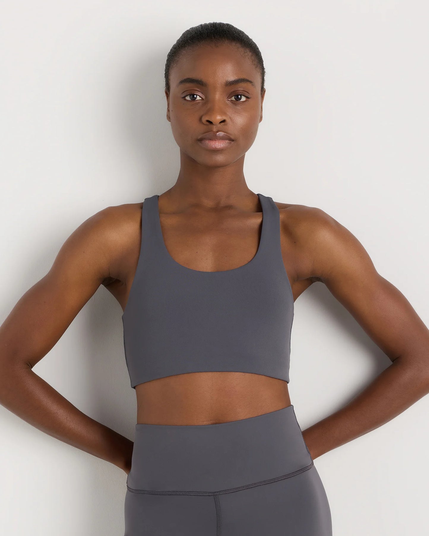 Ultra-Form Scoop Neck Longline Bra - XS / Black Camo