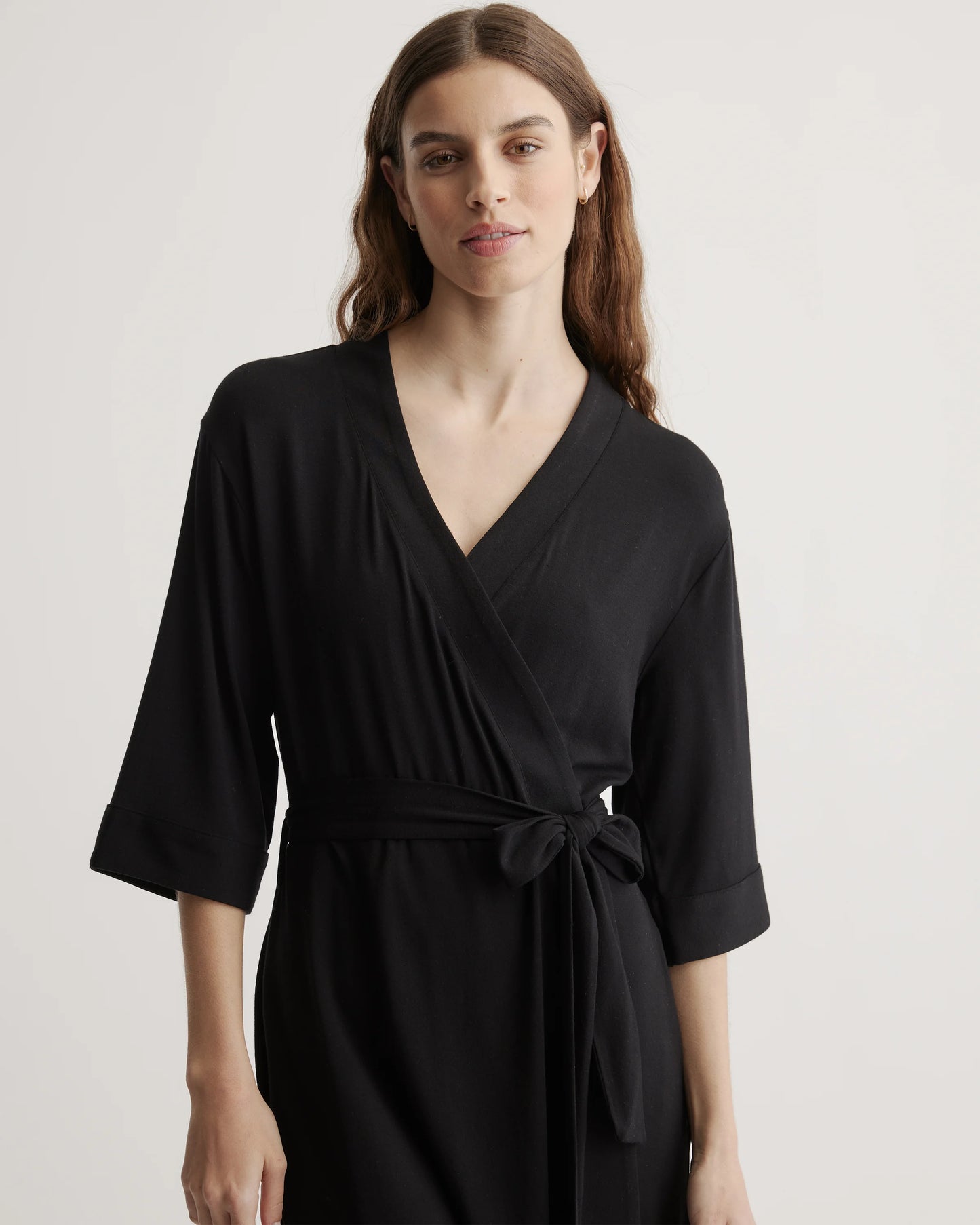 Bamboo Jersey Robe - XS / Black