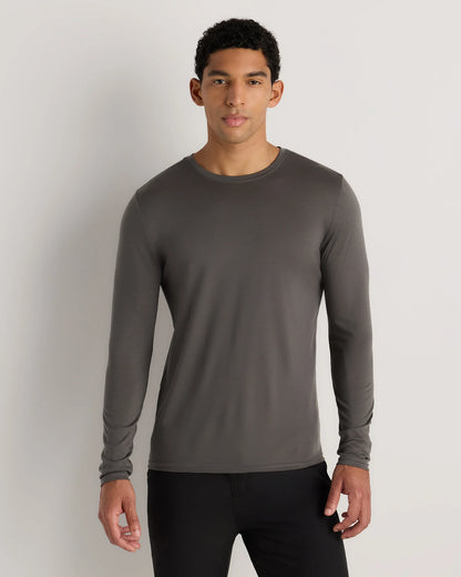100% Merino Wool All-Season Long Sleeve Base Layer Tee - XS / Off-White