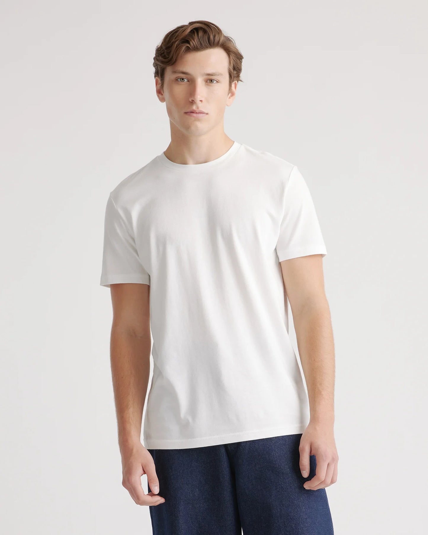 Cotton Modal Crew Neck Tee - S / Bold Black