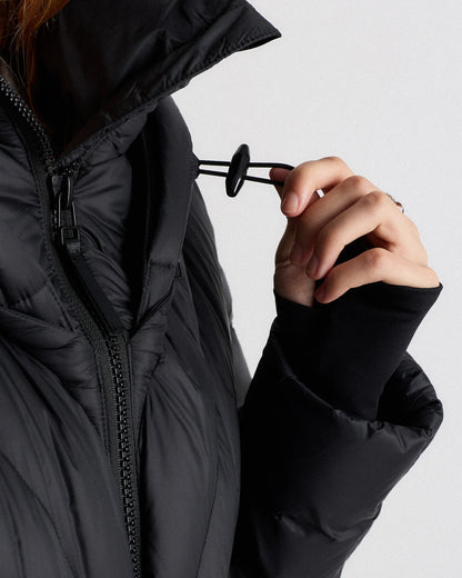 Responsible Down Belted Puffer Coat - XS / Hot Fudge