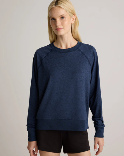 Flowknit Pullover Crew - XS / Heather Deep Navy