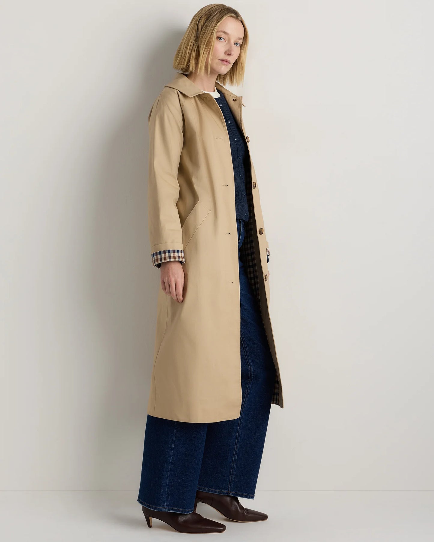 Comfort Stretch Mac Coat - XS / Light Khaki