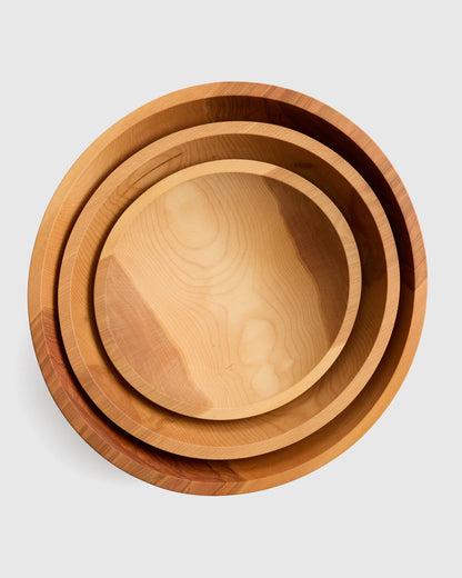 Handcrafted Wooden Serving Bowl, 12" - One Size / Beech Wood