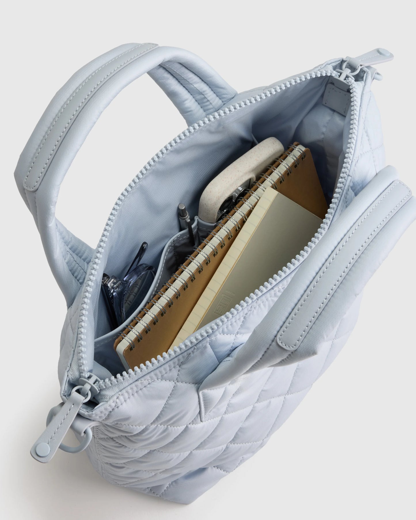 Transit Quilted Small Crossbody Tote - One Size / Taupe Brown