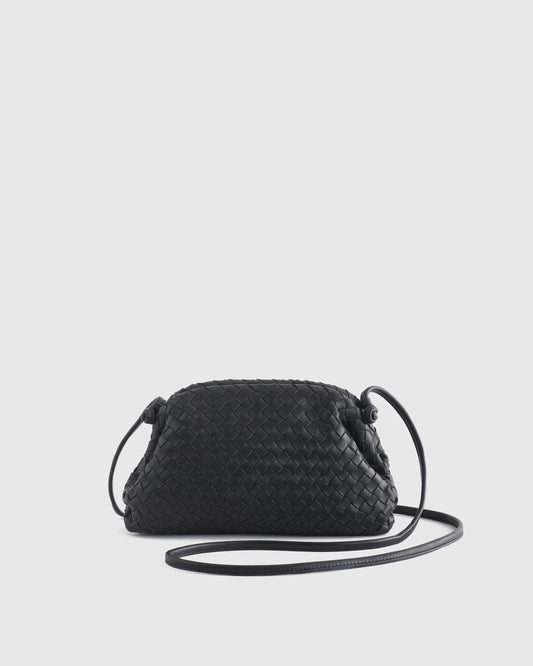 Naomi Handwoven Clutch - One Size / Black