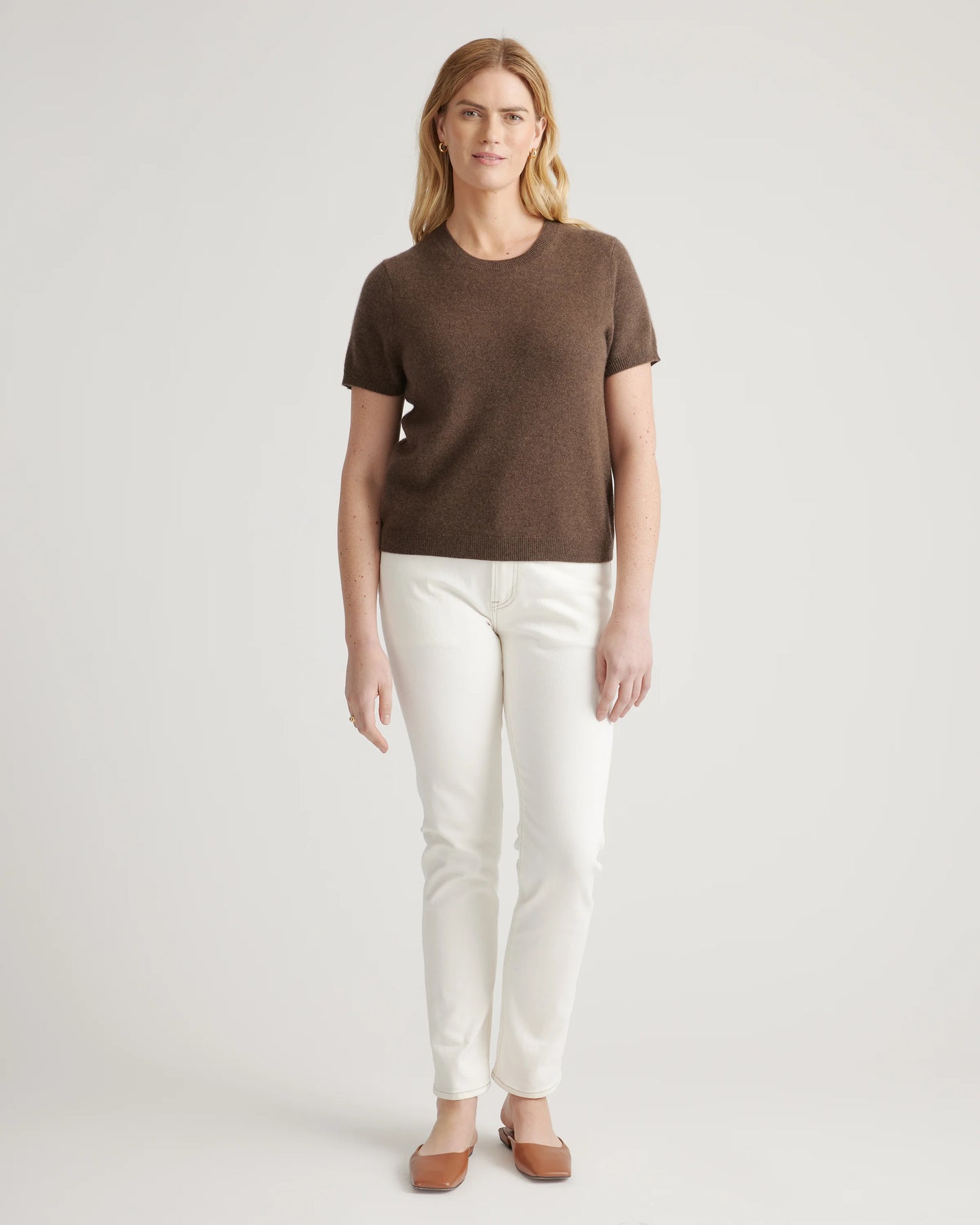 Mongolian Cashmere Tee - XS / Pale Custard Yellow