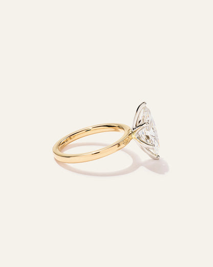Lab Grown Diamond Marquise Comfort Fit Engagement Ring - 2.5ct - 4 / Yellow Gold