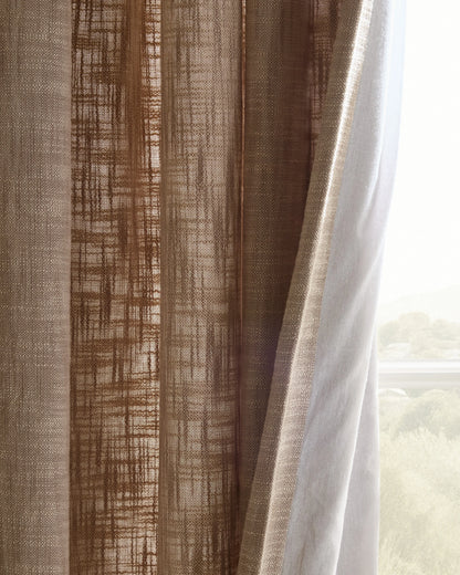 Textured Cotton Curtain - 48x84 / Ivory