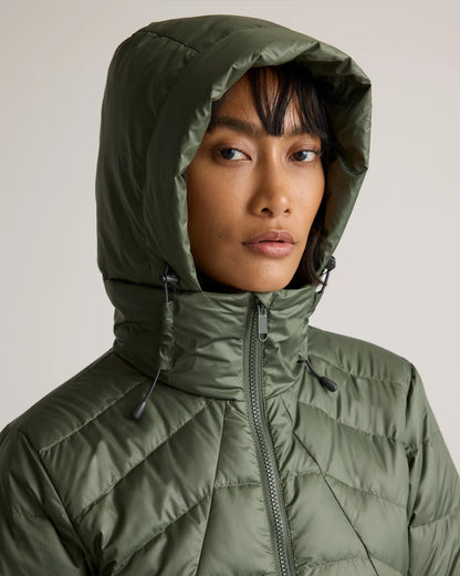 Lightweight Down Packable Puffer Hooded Jacket - XS / Navy
