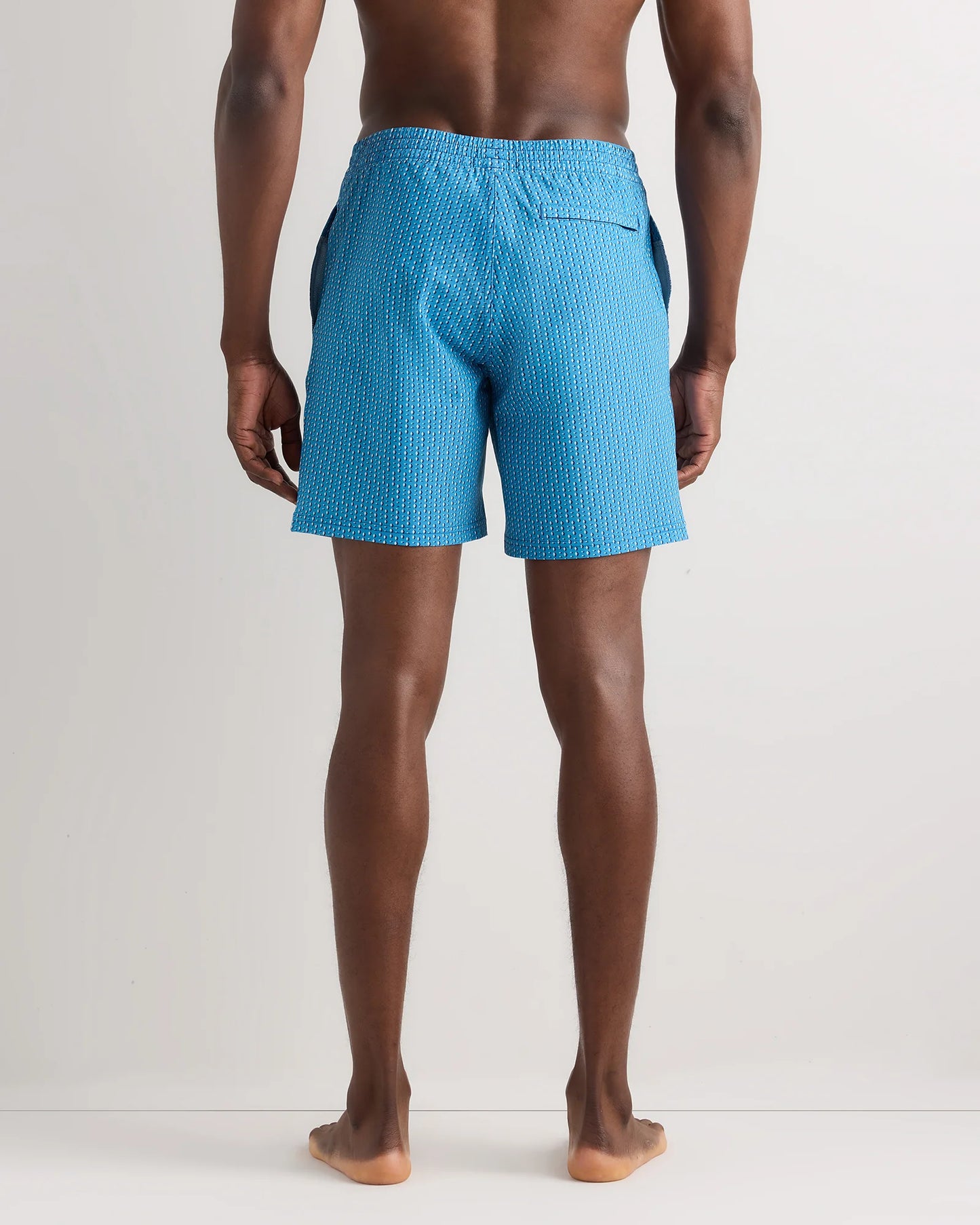 Italian Swim Trunks - 7" - XS / Navy Diamond Geo