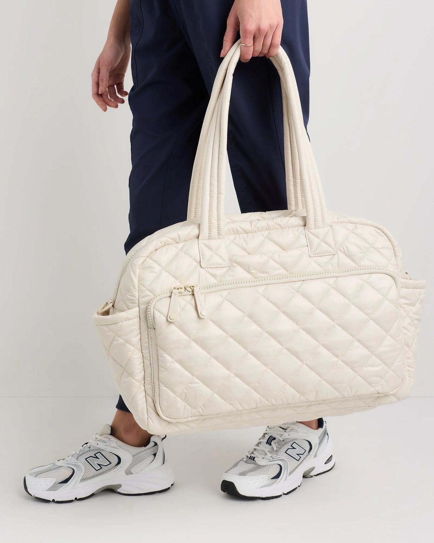 Transit Quilted Duffle Bag - One Size / Taupe Brown