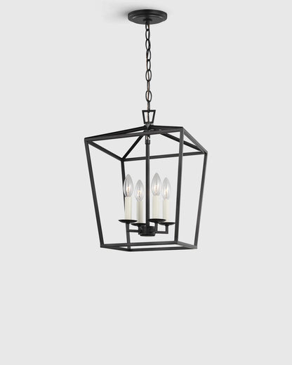 Traditional Steel Lantern Pendant - Small / Brass