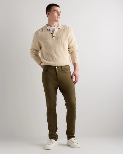 French Terry 5-Pocket Pants - Slim - 30X30 / Bayberry Olive