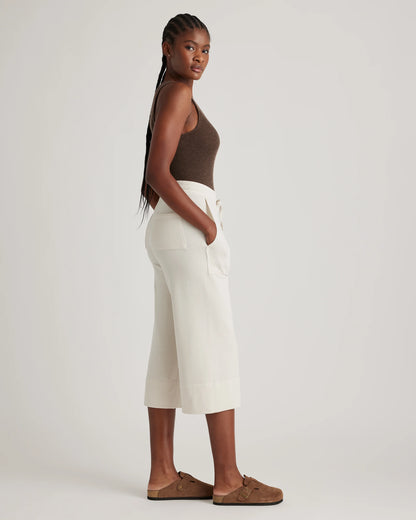 SuperSoft Fleece Cropped Wide Leg Pants - XS / Dried Fig