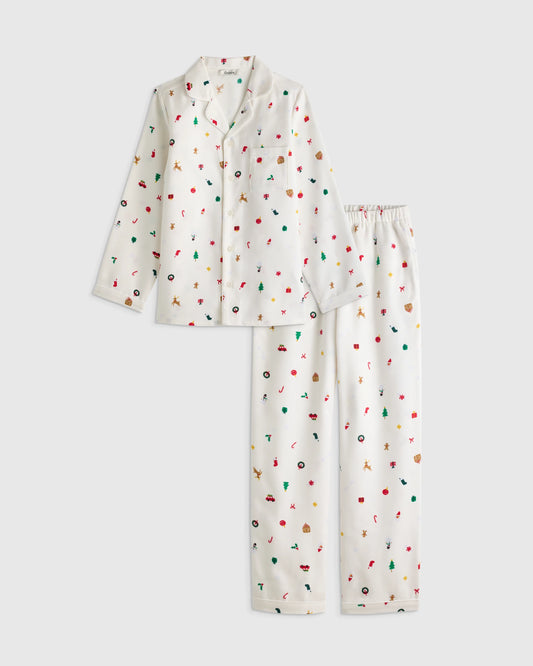 Holiday Flannel Pajama Set - 6 / Multi Holiday