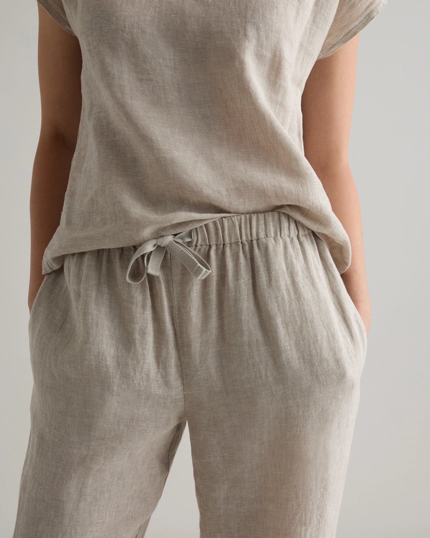 100% European Linen Pajama Set - XS / French Blue