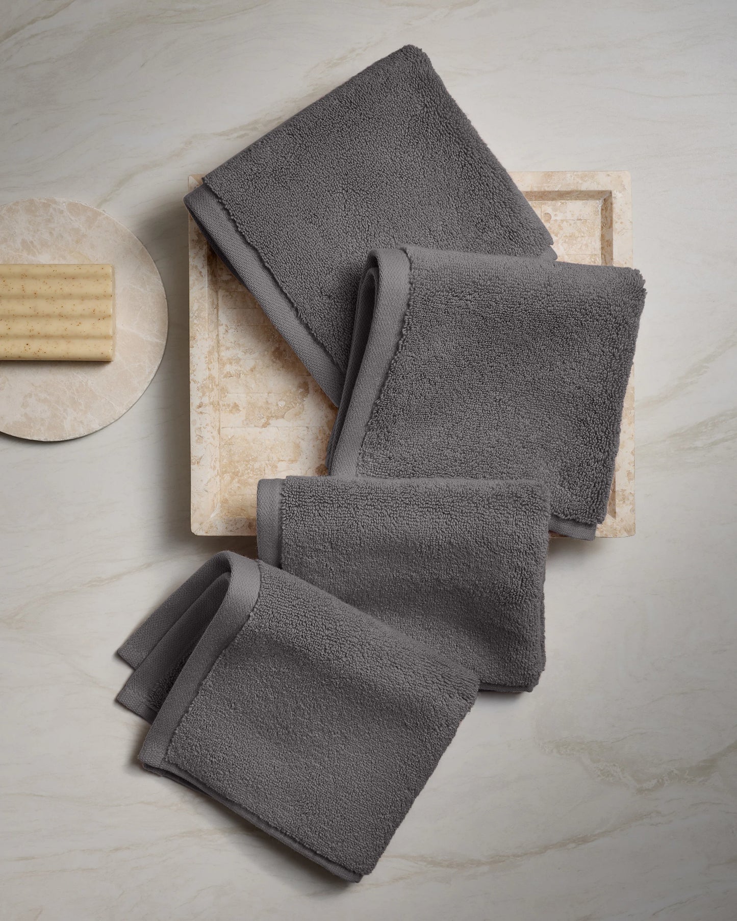 Plush Organic Turkish Cotton Washcloth (Set of 4) - One Size / White