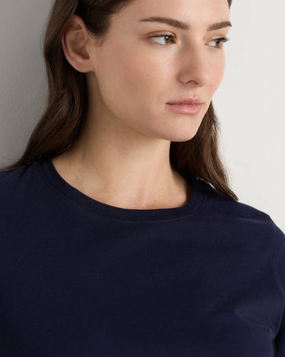 100% Organic Cotton Long Sleeve Swing Tee - XS / Classic White