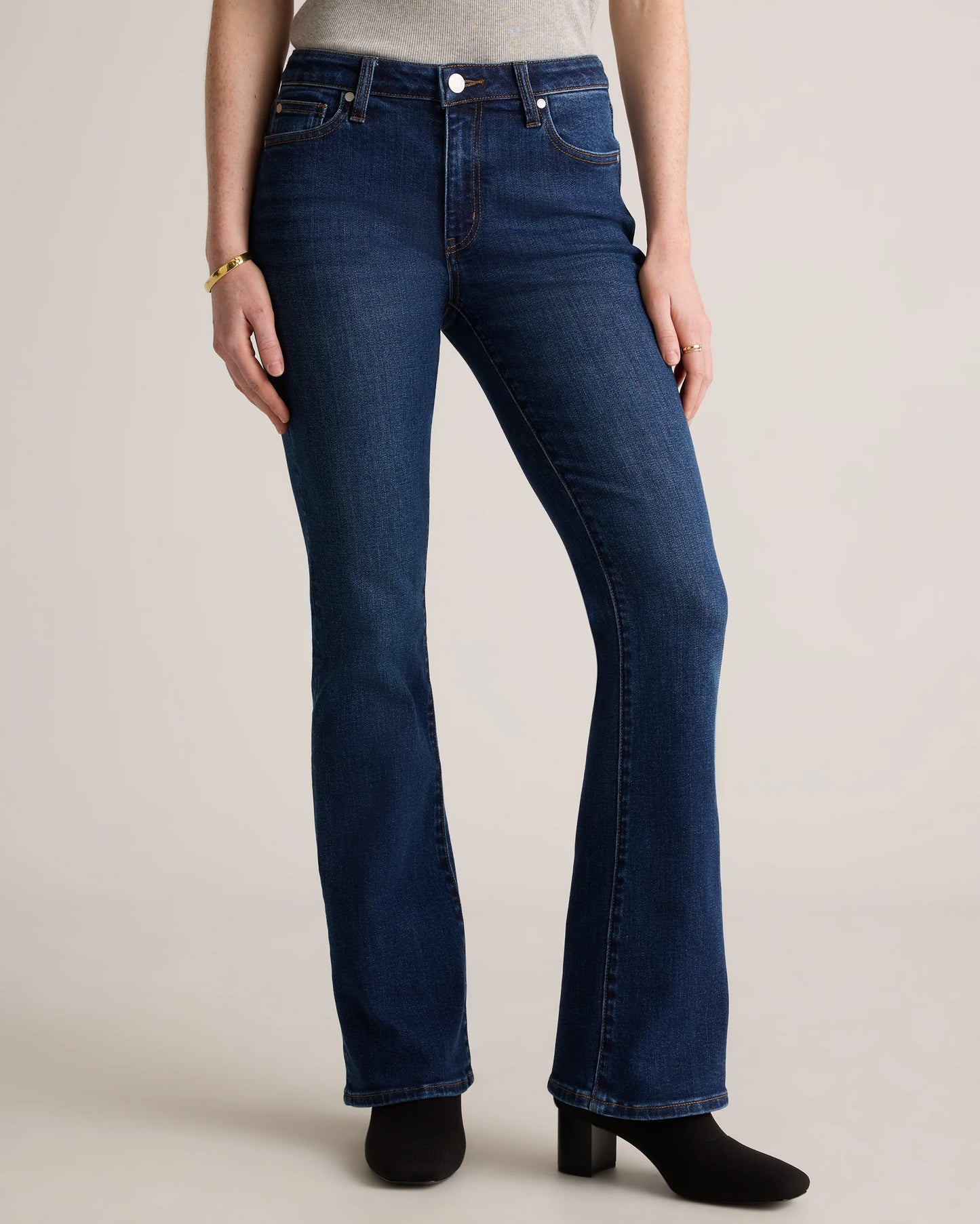 Luna Stretch Flare Jeans - 24 / Black