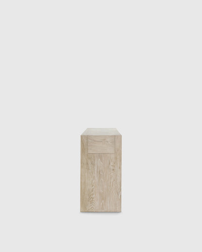 Reclaimed Oak Waterfall Console Table - One Size / Weathered Oak