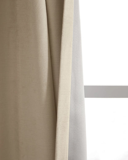 Luster Velvet True Blackout Curtain - Single Panel - 48x84 / Champagne