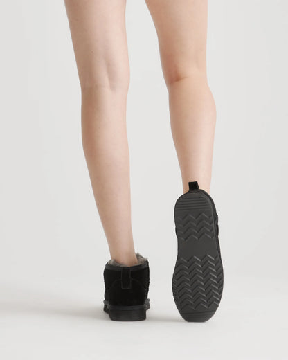 Australian Shearling Mini Boot - 6 / Black