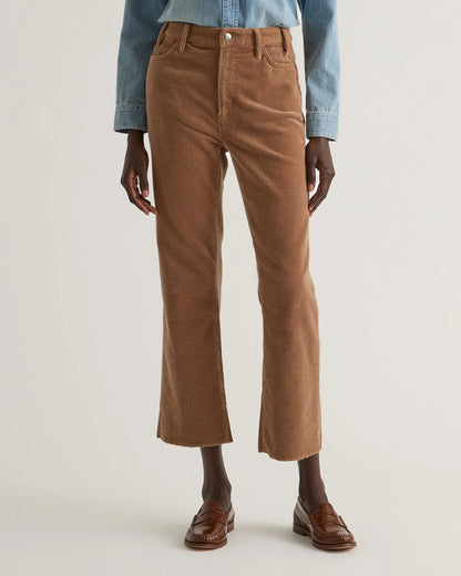 Organic Stretch Corduroy Kick Flare Pants - 0 / Warm Brown