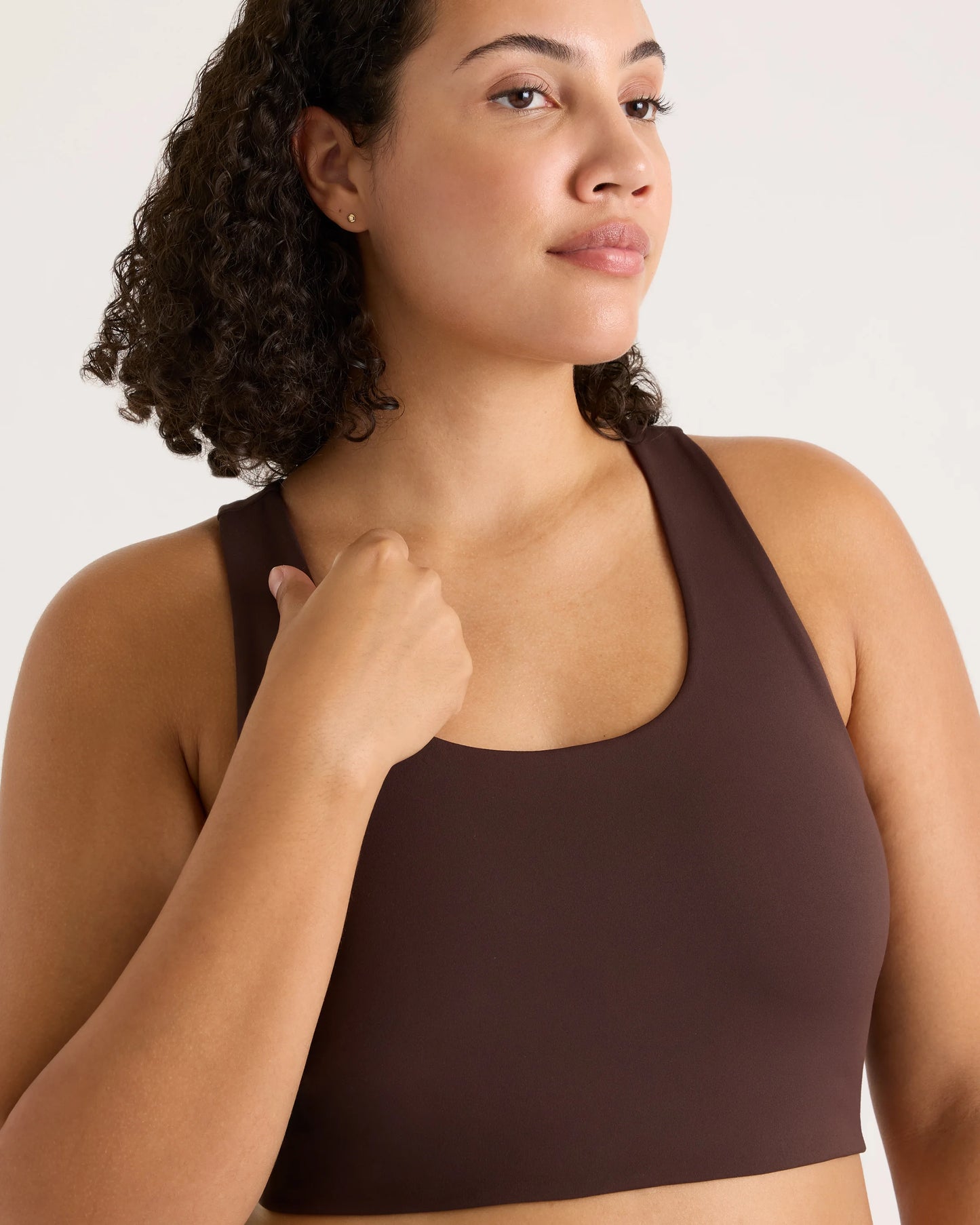 Ultra-Form Scoop Neck Longline Bra - XS / Black Camo