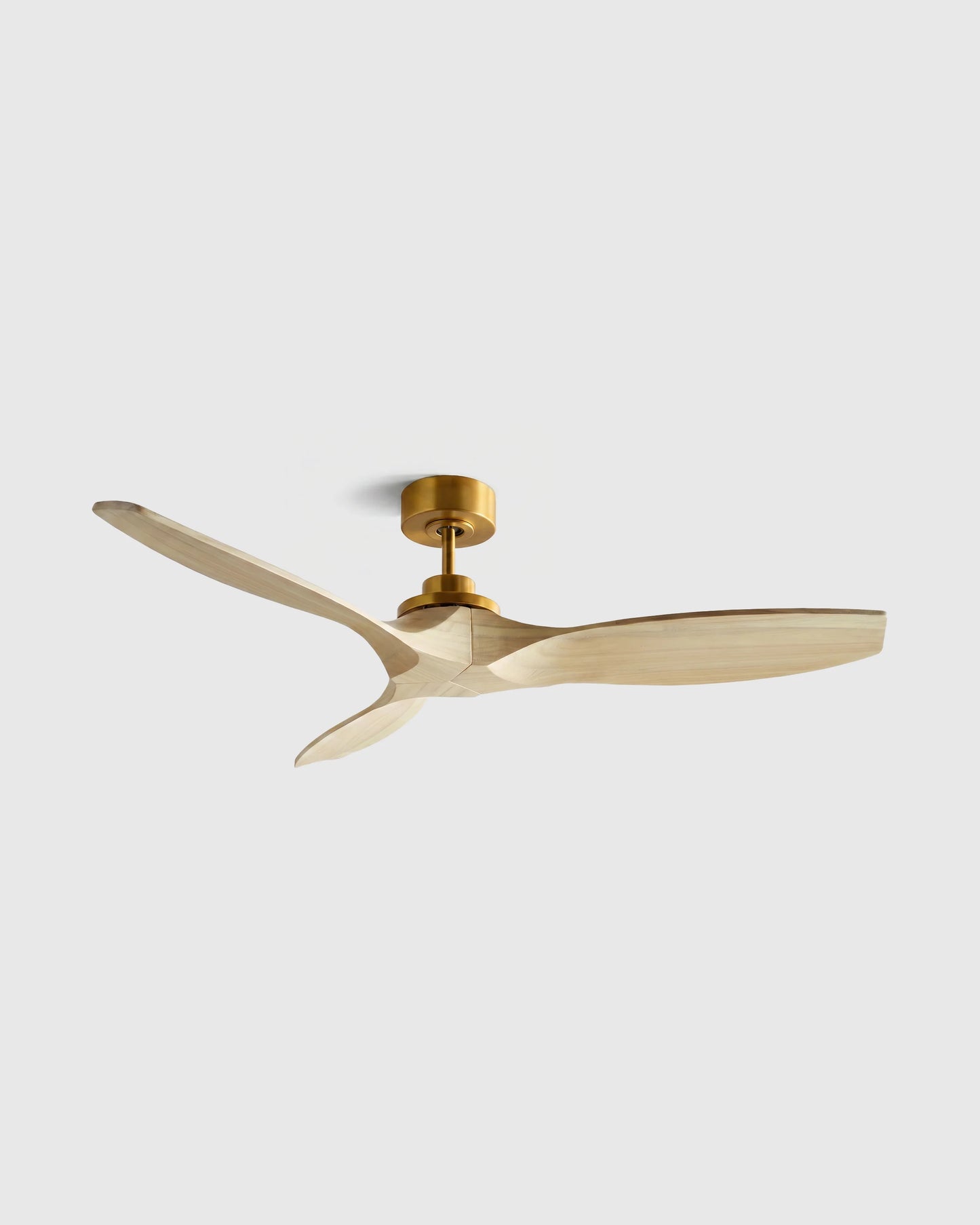 Transitional Wood Blade Ceiling Fan - 52" / Honey/Black