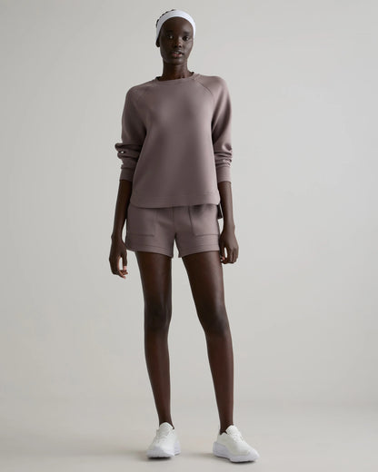 CloudComfort High-Rise Sweatshorts - XS / Pebble Beige