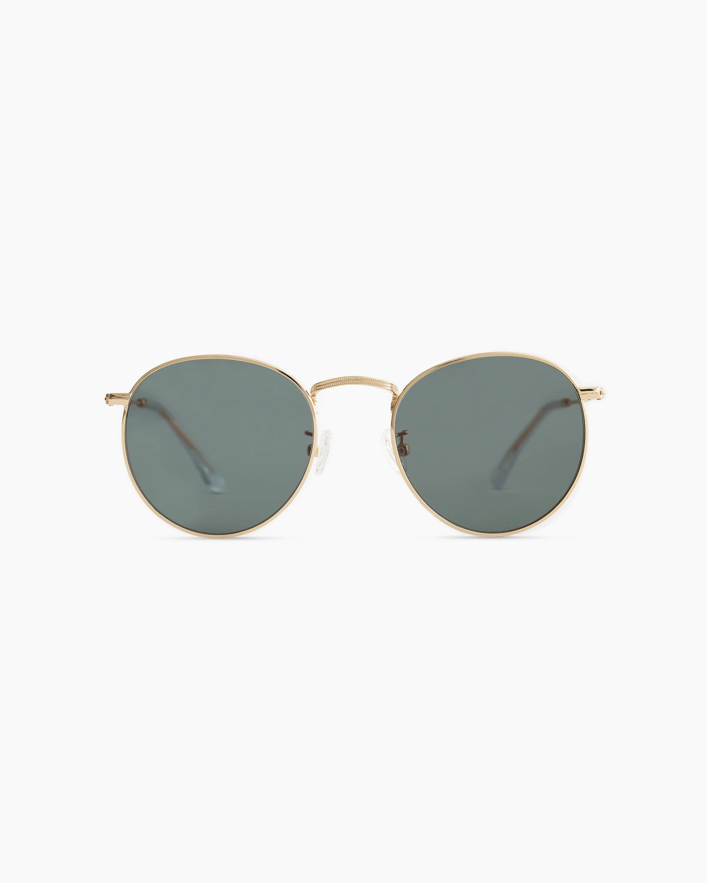 Hugo Polarized Stainless Steel Sunglasses - One Size / Gold with Green lens
