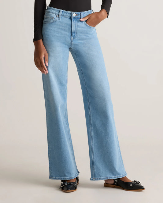 Bella Stretch Wide Leg Jeans - 24 / Frosted Blue