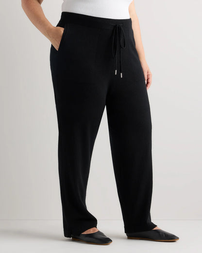 Mongolian Cashmere Straight Leg Pants - 1X / Brown