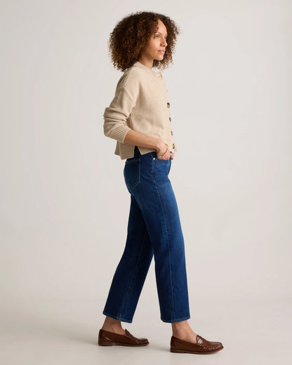 Bella Stretch Cropped Straight Jeans - 24 / Stormy Blue