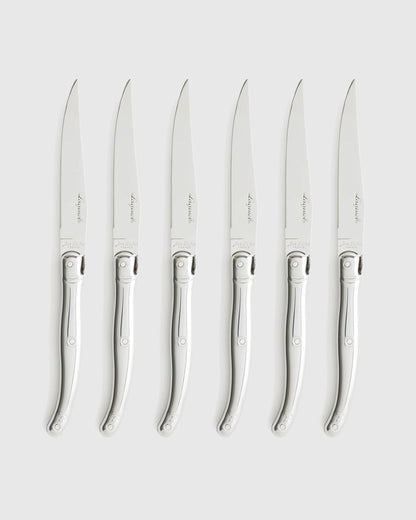 Jean Dubost Laguiole Stainless Steel Steak Knives (Set of 6) - One Size / No Color