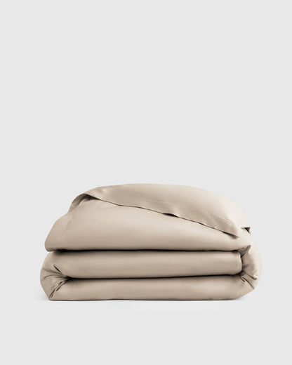 Signature Giza Cotton Sateen Duvet Cover - Twin / Light Grey