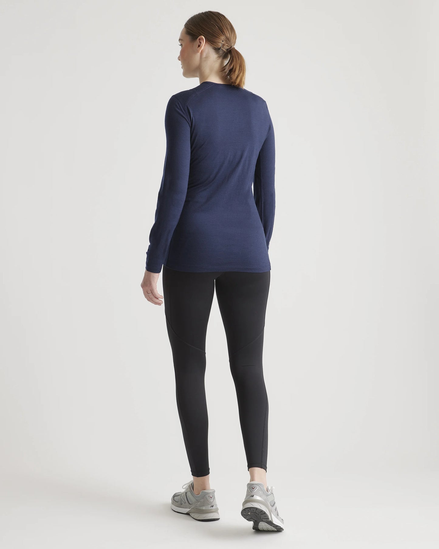 100% Merino Wool All-Season Long Sleeve Base Layer - XS / Black