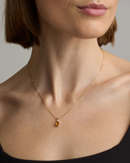 14K Gold Diamond & Semi-Precious Gemstone Drop Necklace - One Size / Yellow Gold