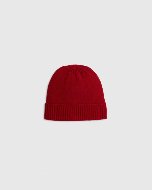 Washable Cashmere Beanie - S / Varsity Red