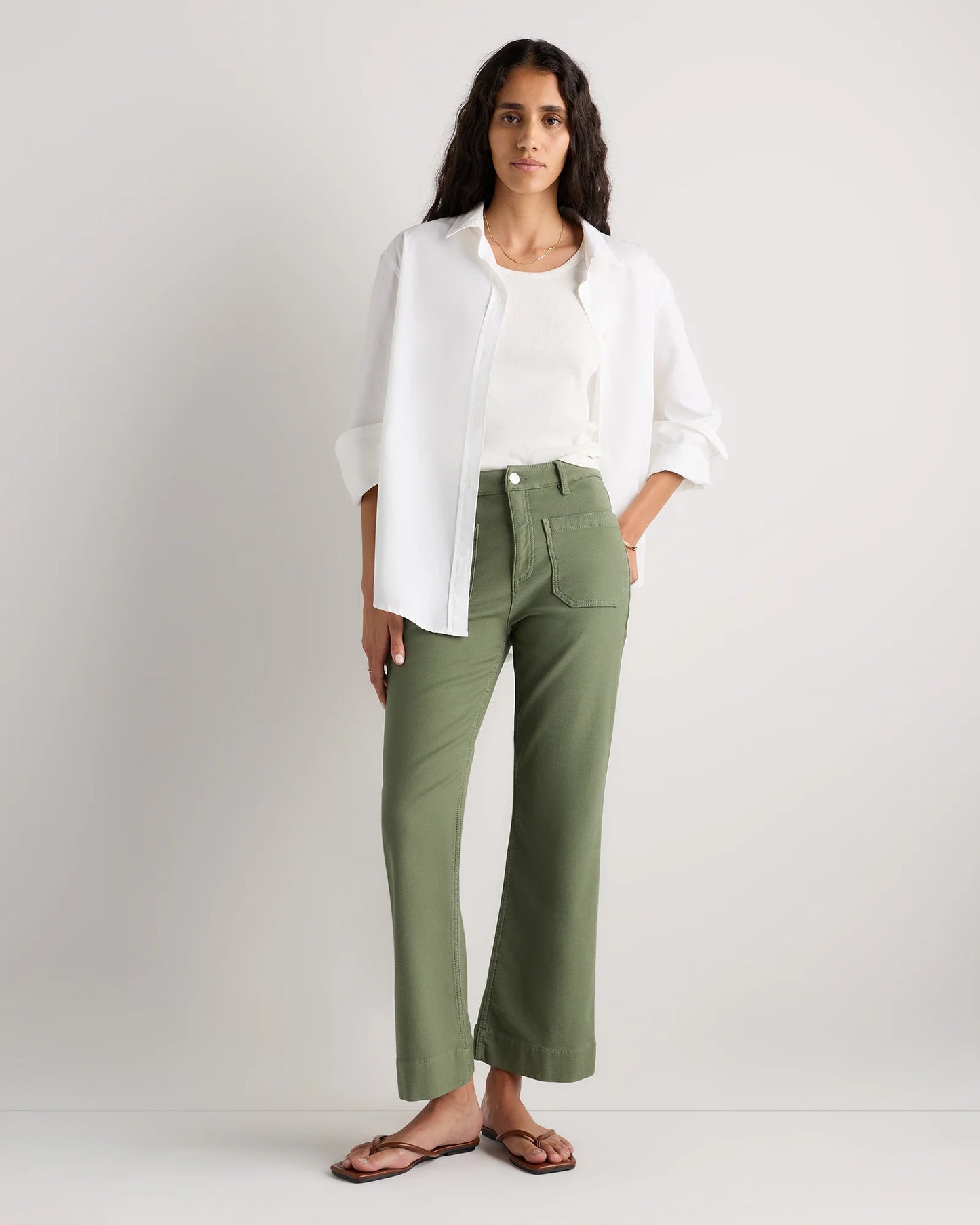 French Terry Wide Leg Pants - 0 / Deep Navy